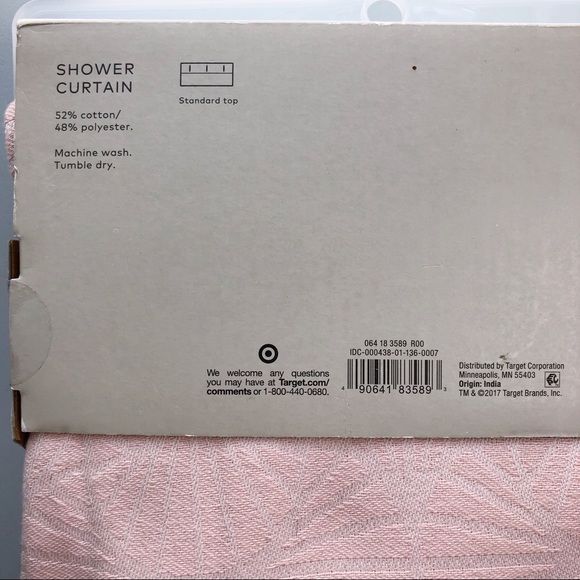 Project 62 Bath Project 62 Blush Fan Jacquard Woven Shower Curtain